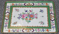 Lot 157 - Samson Famille Rose desk tray, of rectangular...