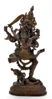 Lot 172 - Bronzed Buddhist figure probably of Manjushri...
