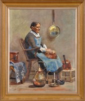 Lot 534 - G*** A*** Steele (20th Century) ''CLEANING THE...