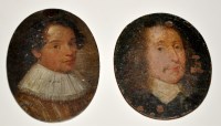 Lot 55 - British School A MINIATURE BUST PORTRAIT OF A...