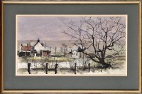 Lot 119 - Richard Hobson (1945-2004) ''OLD BUILDINGS AT...