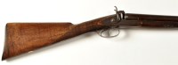 Lot 488 - A double barrel percussion ten bore shotgun,...