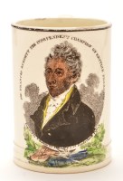 Lot 1098 - Coloured printed creamware 'North-East'...