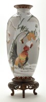 Lot 1303 - Japanese part wireless cloisonne ovoid vase,...