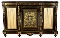 Lot 1382 - A large late 19th Century ebonised French...