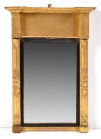 Lot 1463 - A Regency gilt painted pier glass with...
