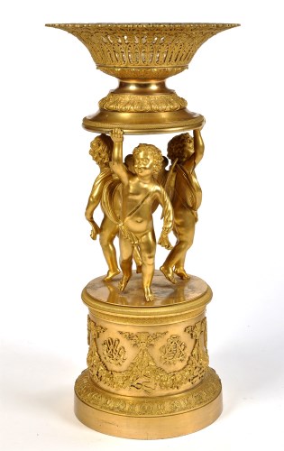 Lot 1501 - A fine Continental ormolu centrepiece, the...