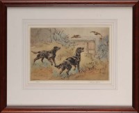 Lot 30 - Henry Wilkinson (1921-2001) TWO BLACK GUN DOGS...