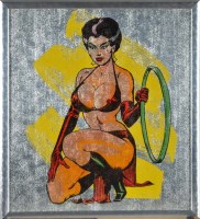 Lot 60 - Allen Jones (1937-) ''KNEELING WOMAN'' colour...