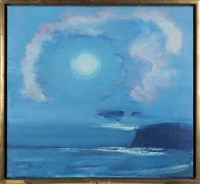 Lot 275 - John Houston, RSA, RSW (1930-) ''MOON OVER THE...