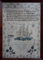 Lot 429 - An early 19th Century wool and silk sampler,...
