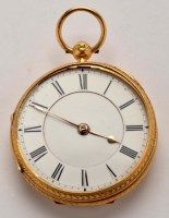 Lot 725 - A Victorian 18ct. gold gentleman's open faced...