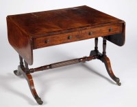 Lot 1223 - A late Regency mahogany and rosewood...