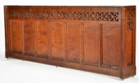 Lot 1339 - Thompson of Kilburn: a 'Mouseman' oak pew...