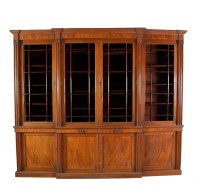 Lot 1346 - A large early Victorian mahogany breakfront...