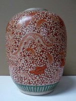 Lot 39 - A baluster vase, painted in late Ming style...