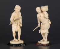 Lot 75 - A carved ivory okimono, signed Seikei, Meji...