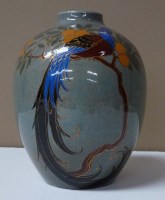 Lot 132 - Royal Doulton: a Titanian vase, painted with...