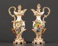 Lot 144 - Bloor Derby: a pair of floral encrusted...