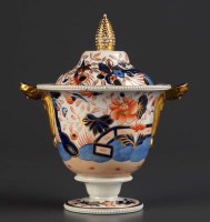 Lot 161 - Masons: an Ironstone pot pourri vase with twin-...