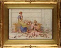 Lot 284 - Henry Ryland, RI (1856-1924) A CLASSICAL SCENE...