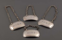 Lot 556 - Three Victorian decanter labels, by Yapp &...