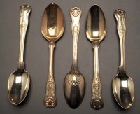 Lot 645 - A composite set of twelve George IV dessert...