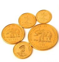 Lot 818 - A set of three 1966 Bhutanese gold coins, to...
