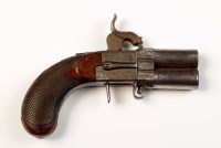 Lot 1218 - A mid 19th Century over and under double...