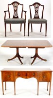 Lot 1303 - A mahogany dining room suite, comprising: a...