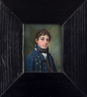 Lot 33 - British School c.1800 A MINIATURE PORTRAIT OF...