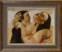 Lot 112 - Geoff Key (b.1941-) ''DANCERS'' signed and...