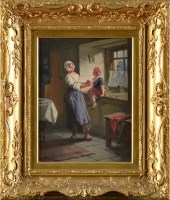 Lot 159 - Alexander Rosell (1859-1922) ''SUNDAY MORNING''...