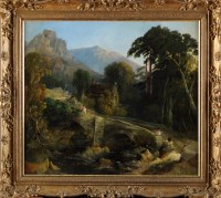 Lot 175 - **** W*** Pettitt (19th Century) A MOUNTAINOUS...