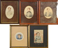 Lot 205 - † Two watercolour portraits of Hubert Horatio...