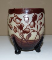 Lot 225 - Loetz: a cameo glass vase raised on three...