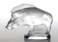 Lot 240 - ''Sanglier'': a Lalique wild boar, 1945-1978...
