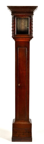Lot 1295 - An oak lantern clock case, with ogee corners...
