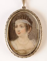 Lot 66 - British School c.1800 A MINIATURE BUST...