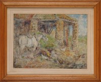 Lot 103 - John Falconar Slater (1857-1937) A FARM SCENE...