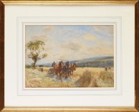 Lot 107 - John Atkinson (1863-1924) ''HARVEST TIME NEAR...