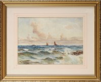 Lot 129 - Joseph Jobling (1869-1930) FISHING BOATS AND A...