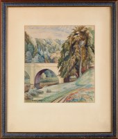 Lot 132 - Frank Wood (1904-1985) ''THE LION BRIDGE,...