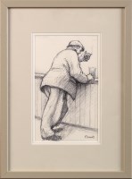 Lot 172 - Norman Stansfield Cornish (1919-) ''MAN AT BAR'...