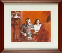 Lot 203 - Tom Manson (b.1940-) ''PUB INTERIOR'' signed...