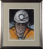 Lot 212 - Tom Dack (b1933-) ''PORTRAIT OF A MINER''...