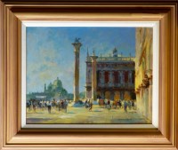 Lot 226 - Gordon Radford, MAFA (1936-) ''THE PIAZZETTA,...
