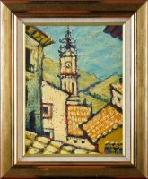 Lot 247 - Christopher Wood, RSW (1961-) ''THE STEEPLE''...