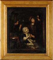 Lot 307 - 19th Century Continental School A YOUNG WOMAN...