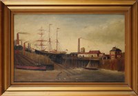 Lot 342 - 19th Century Naive School A BARQUE ON A...